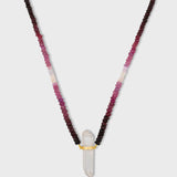 Arizona Ombre Ruby Crystal Quartz Necklace