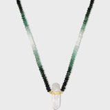 Arizona Ombre Emerald Crystal Quartz Necklace