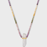 Arizona Pastel Sapphire Crystal Quartz Necklace