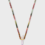 Arizona Tourmaline With Veracruz Amethyst Crystal Necklace