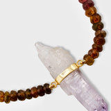 Arizona Tourmaline With Veracruz Amethyst Crystal Necklace