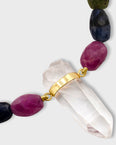 Arizona Large Sapphire Candy Crystal Quartz Necklace