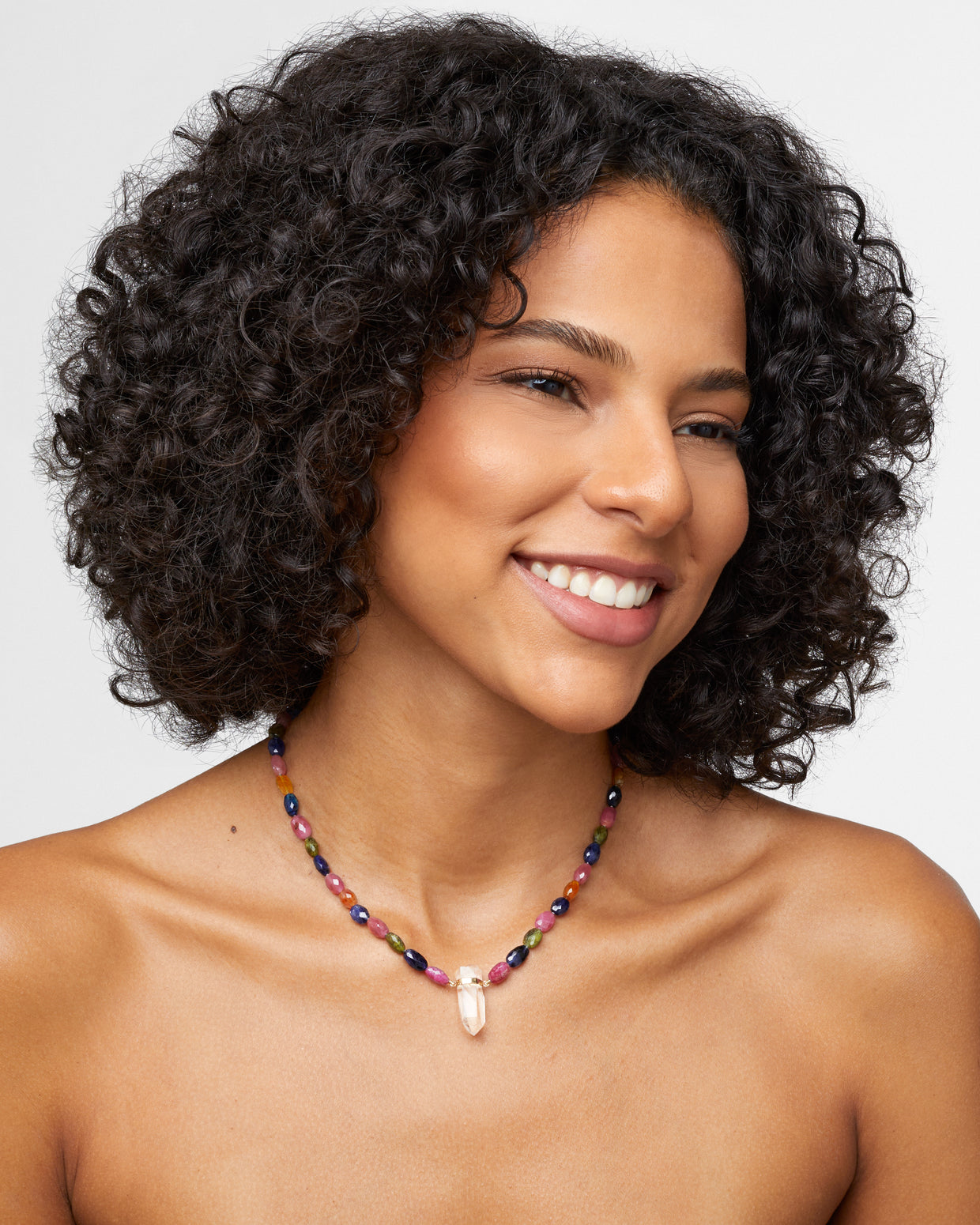 Arizona Large Sapphire Candy Crystal Quartz Necklace
