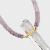 Arizona Pastel Sapphire Crystal Quartz Necklace