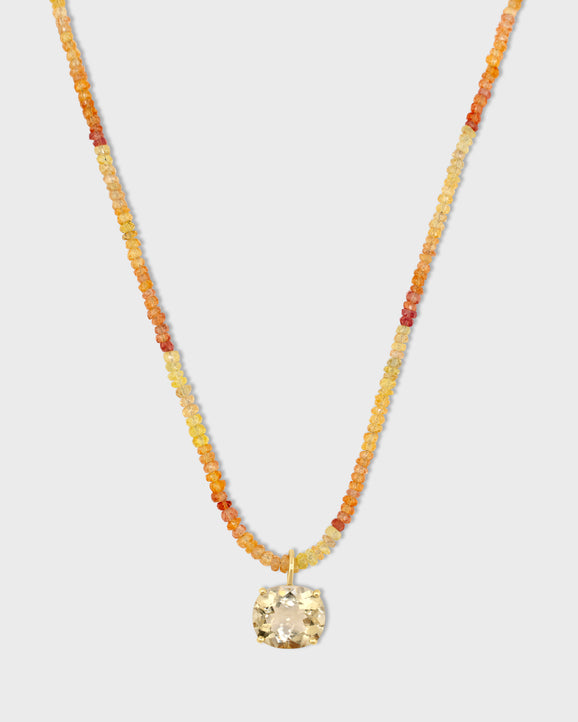 Arizona Citron Gemstone Sapphire Necklace