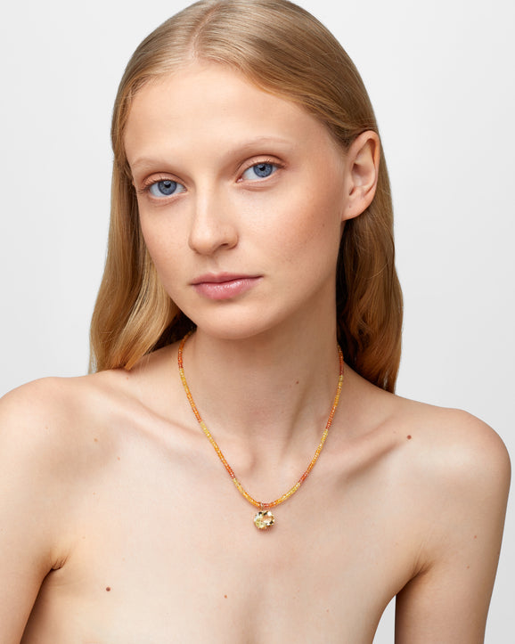 Arizona Citron Gemstone Sapphire Necklace