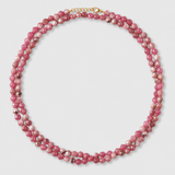 Arizona Jumbo Rhodochrosite Double Long Necklace