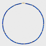 Arizona Lapis Mini Gold Bead Necklace