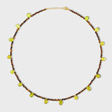 Arizona Tigers Eye Peridot Gem Drop Necklace