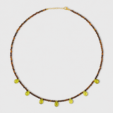 Arizona Tigers Eye Peridot Gem Drop Necklace