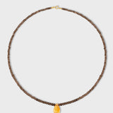 Arizona Smoky Quartz Citrine Teardrop Necklace