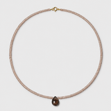 Arizona Zircon Smoky Quartz Raindrop Necklace