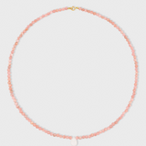 Arizona Rhodochrosite Moonstone Raindrop Necklace