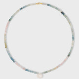 Arizona Morganite Moonstone Teardrop Necklace