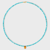 Arizona Turquoise Citrine Teardrop Necklace