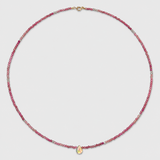 Arizona Pink Tourmaline Opal Raindrop Necklace