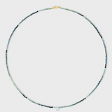 Arizona Blue Tourmaline Aquamarine Raindrop Necklace