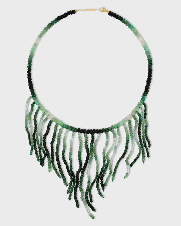 Arizona Emerald Fringe Necklace