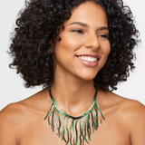 Arizona Ombre Emerald Fringe Necklace