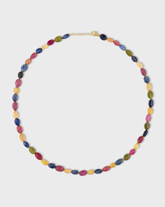 Men's Arizona Rainbow Sapphire Smooth Candy Necklace