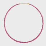 Arizona Pink Tourmaline Smooth Rondelle Necklace