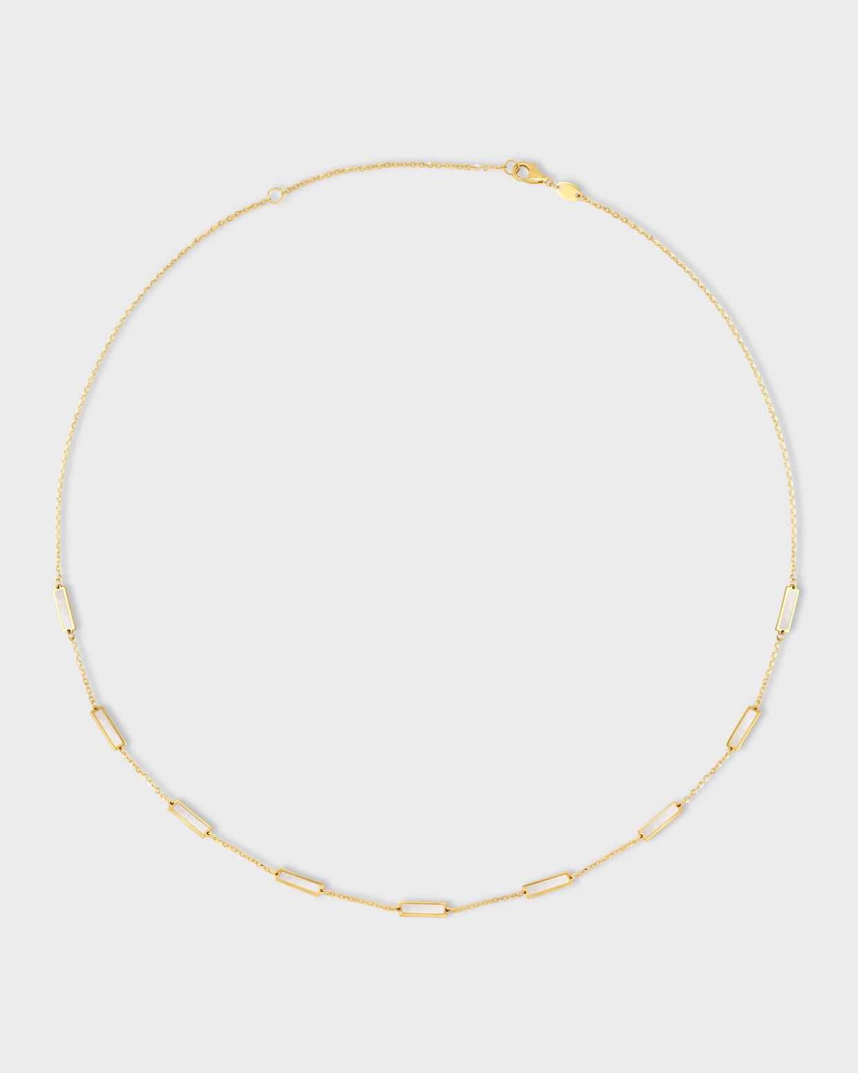 Marquet Mother of Pearl Gold Bar Chain Necklace