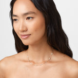 Marquet Mother of Pearl Gold Bar Chain Necklace