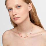 Marquet Coral Gold Bar Chain Necklace