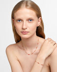 Marquet Coral Gold Bar Chain Necklace