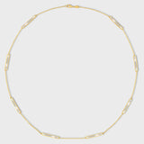 Marquet Mother of Pearl Long Gold Bar Chain Necklace