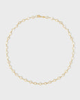 Marquet Mother of Pearl Gold Circle Link Necklace