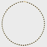 Marquet Black Onyx Gold Circle Link Necklace