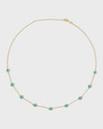 Marquet Turquoise Gold Disc Necklace