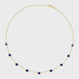 Marquet Lapis Gold Disc Necklace