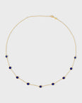 Marquet Lapis Gold Disc Necklace