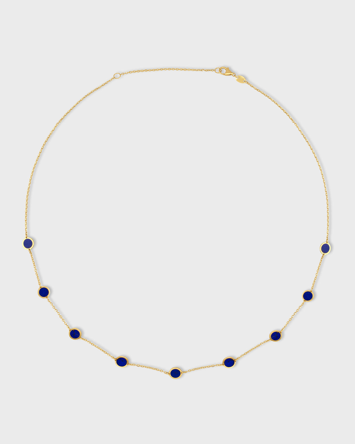 Marquet Lapis Gold Disc Necklace