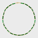 Marquet Malachite Gold Bar Necklace