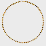 Marquet Tigers Eye Gold Circle Necklace