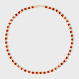 Marquet Coral Gold Box Necklace