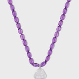 Happy Buddha Purple Jade Amethyst Necklace