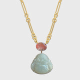 Happy Buddha Jumbo Tourmaline Jade Necklace