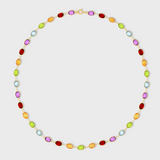 Chakra Rainbow Gemstone Oval Necklace