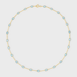 Chakra Blue Topaz Oval Necklace