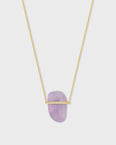 Crystalline Lavender Moonstone Diamond Bar Necklace