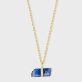 Crystalline Tanzanite Diamond Charm Necklace