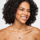 Crystalline Tanzanite Diamond Charm Necklace