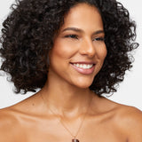 Crystalline Smoky Quartz Diamond Charm Necklace