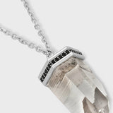 Crystalline Jumbo Crystal Cap with Black Diamond Necklace