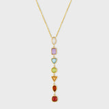 Chakra Rainbow Chakra Lariat Necklace