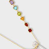 Chakra Rainbow Gemstone Crystal Quartz Necklace